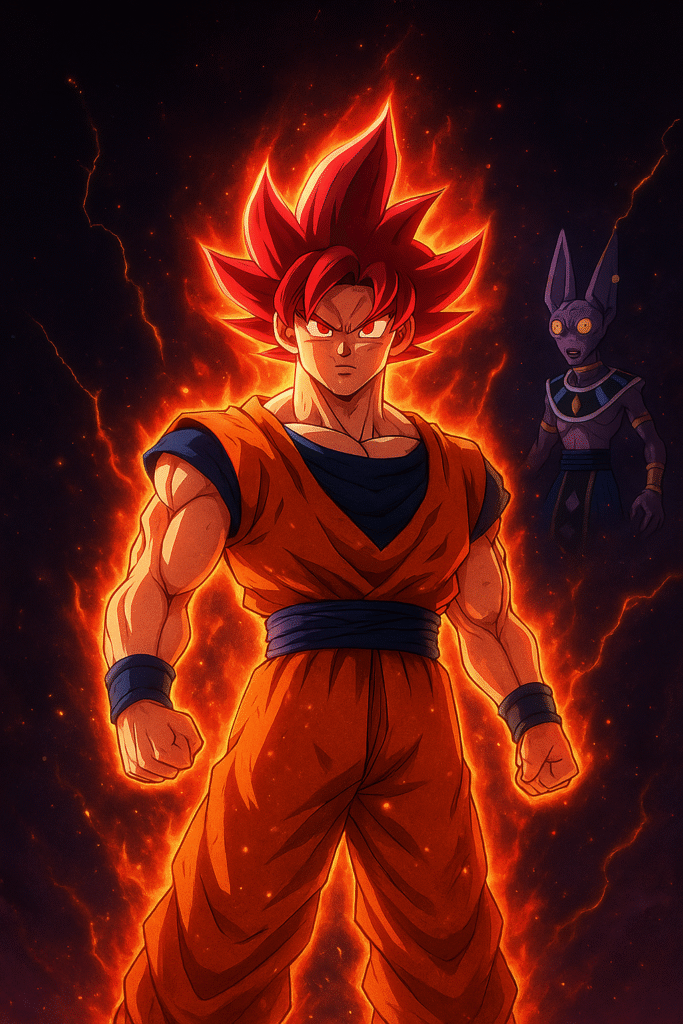 Super Saiyan God Goku Battle Against Beerus:
