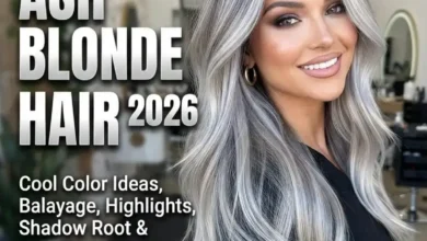 Ash Blonde Hair 2026: Cool Color Ideas, Balayage, Highlights, Shadow Root & Icy Silver