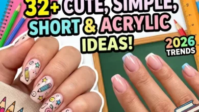32 Back to School Nails 2026 for Students and Teachers: Cute, Simple, Short, Acrylic & More Styles