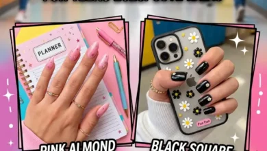 Back to School Nails for Teens 2026: Cute Acrylic Almond, Square Short, Pink, Black, French Tip Ideas