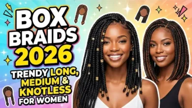 Box Braids Hairstyles 2026: Trendy Long, Medium & Knotless Braided Looks for Women