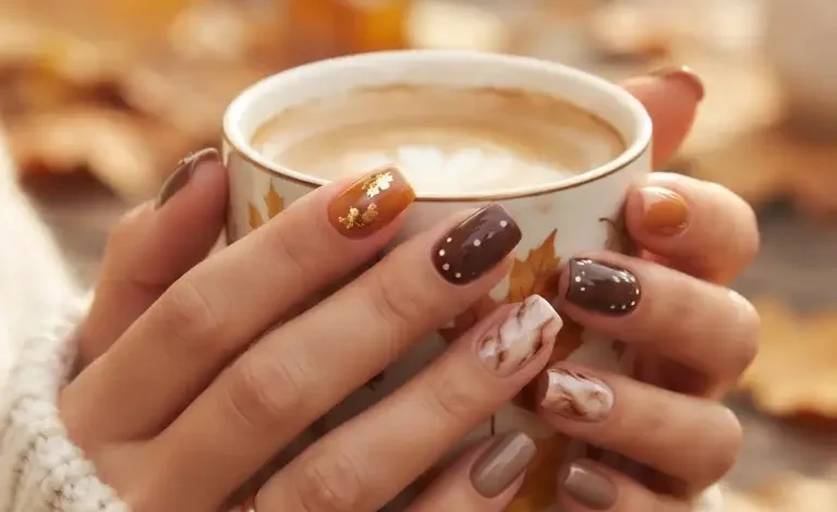 Brown Fall Nails 2026: Cute Almond, Short, and Square Acrylic Designs & Ideas for Seasonal Nail Inspo