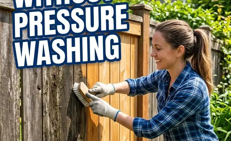 How To Clean A Wood Fence Without Pressure Washing