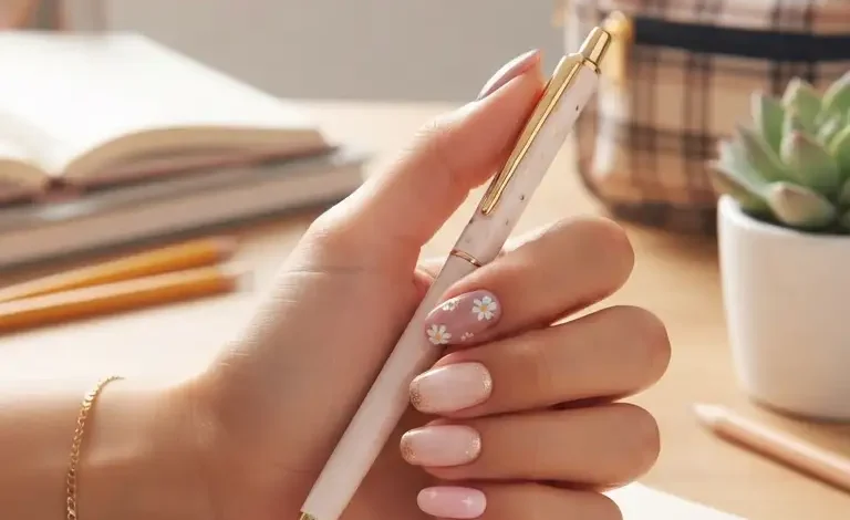 Simple Back to School Nails 2026 for Teens, Kids, and Teachers – Short Almond, Pink, Acrylic Ideas