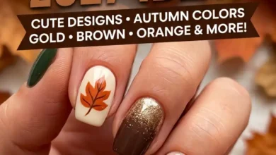 29 Fall Leaf Nails 2027 Ideas: Cute Designs, Autumn Colors, Short Art, Gold, Brown, Orange & More
