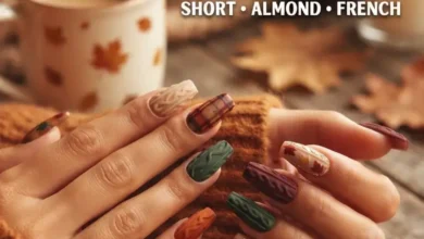 30 Fall Sweater Nails 2026 Ideas for Cozy Acrylic, Coffin, Short, Almond & French Nail Designs