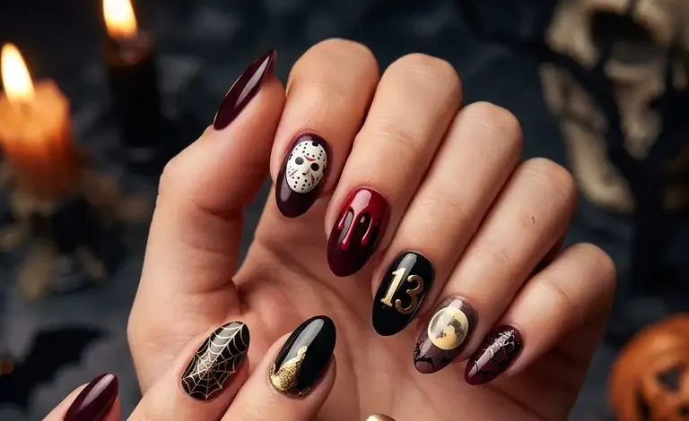25 Sinister Friday the 13th Nails: Nail Art Ideas for a Subtly Spooky Halloween