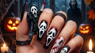 32 Terrifying Ghostface Nails: Unique Ideas for Spooky Halloween Styles