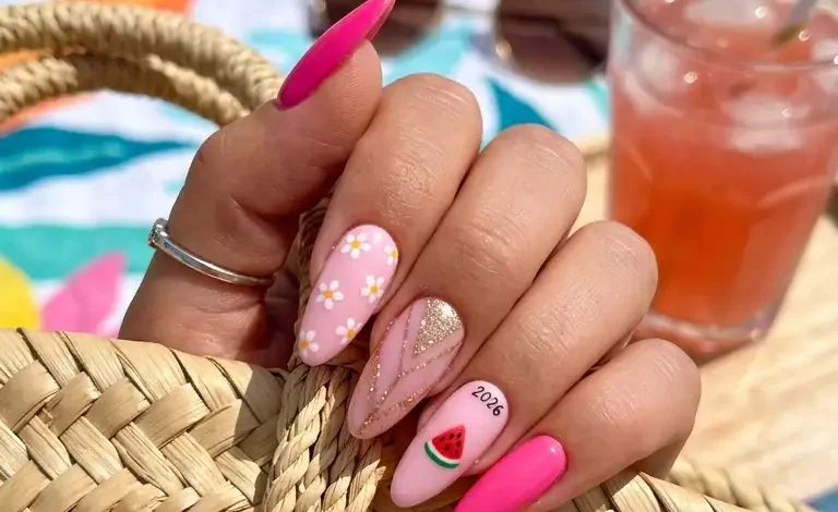 Pink Summer Nails 2026: 35 Bright, Cute, Fun, and Simple Gel, Almond, and Acrylic Design Ideas