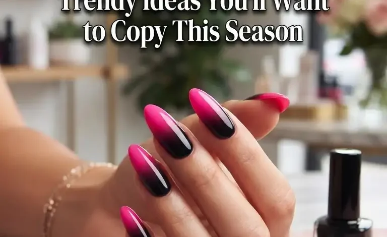 25 Fierce Pink and Black Ombre Nails: Trendy Ideas You’ll Want to Copy This Season