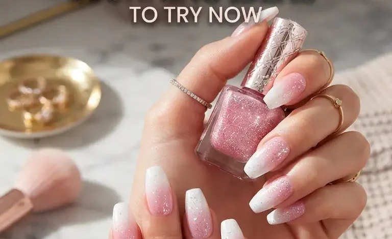 24 Glamorous Pink and White Ombre Nails with Glitter: Stunning Ideas to Try Now 24 Glamorous Pink and White Ombre Nails with Glitter: Stunning Ideas to Try Now