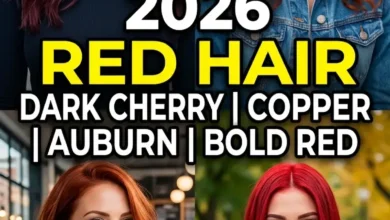 Red Hair Color Ideas 2026: Dark Cherry, Copper, Auburn & Bold Red Shades for Modern Women