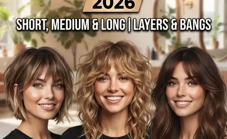 Round Face Haircuts 2026: Short, Medium & Long Hairstyles for Women with Layers and Bangs Round Face Haircuts 2026: Short, Medium & Long Hairstyles for Women with Layers and Bangs