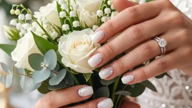 24 Elegant Short Wedding Nails for Bride: Stunning Ideas for a Chic Bridal Look