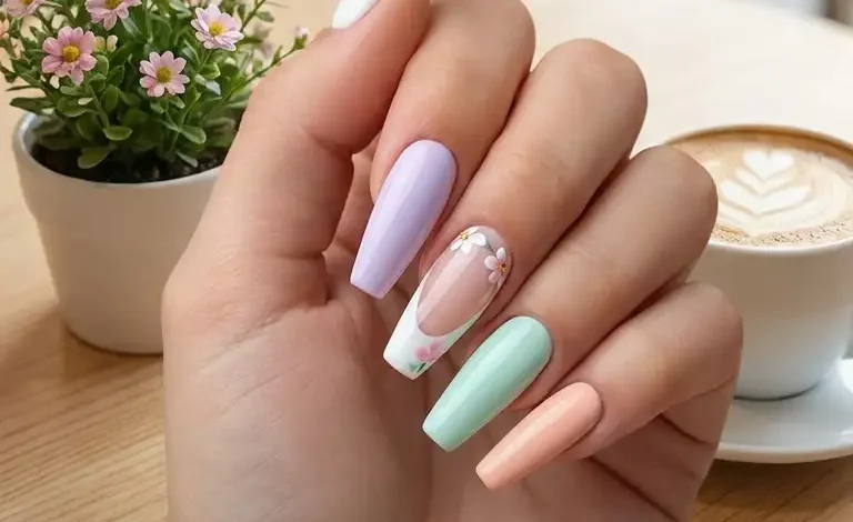 Spring Coffin Nails 2026: Elegant White, Pastel, French Tip & Modern Coffin Nail Ideas