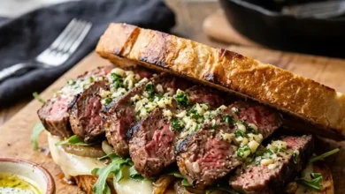 Steakhouse Garlic Butter Steak Sandwich