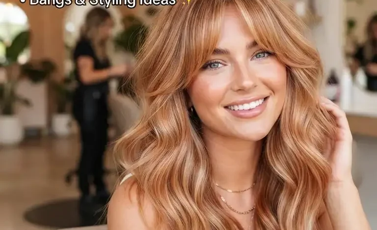 Strawberry Blonde Hair 2026: Light to Dark Shades, Balayage, Bangs, Highlights & Styling Guide Ideas