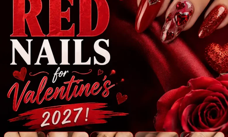 25 Steamy Hot Red Nails for Valentine’s 2027!