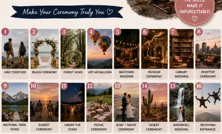 32 Non-Traditional And Amazing Wedding Ceremony Ideas 32 Non-Traditional And Amazing Wedding Ceremony Ideas
