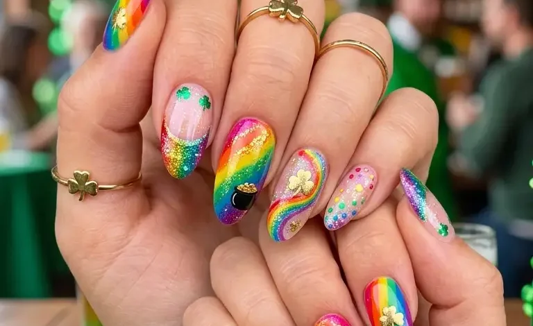 25 Rainbow Nail Designs for St Patrick’s Day 2027!