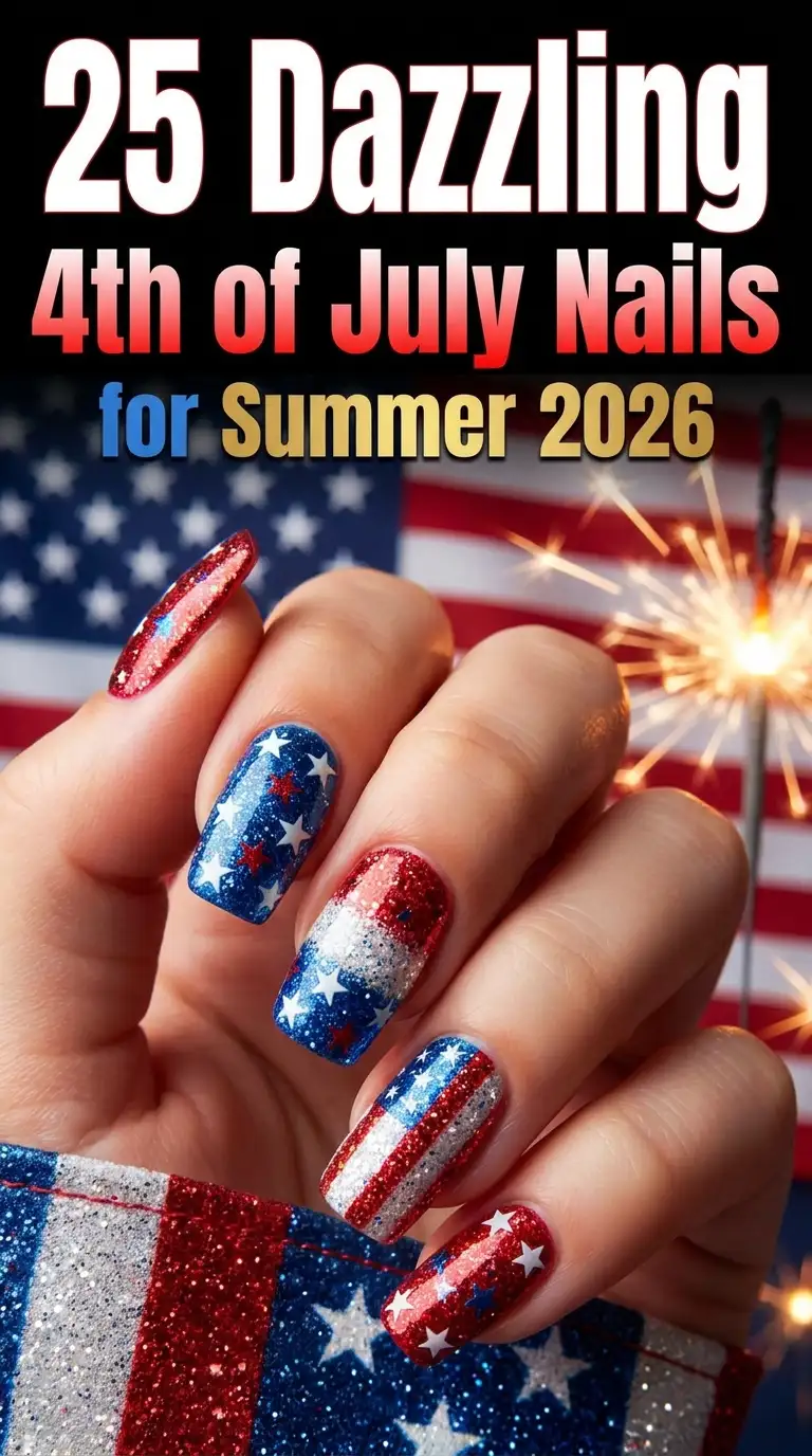 25 Dazzling 4th of July Nails for Summer 2026 25 Dazzling 4th of July Nails for Summer 2026