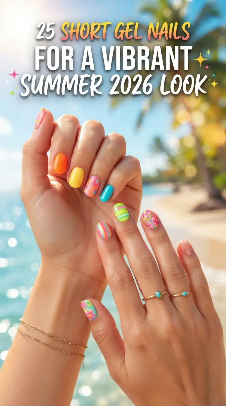 25 Short Gel Nails for a Vibrant Summer 2026 Look 25 Short Gel Nails for a Vibrant Summer 2026 Look
