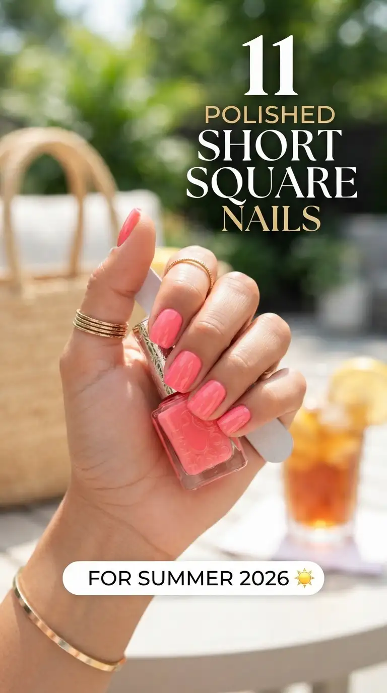 11 Polished Short Square Nails for Summer 2026 11 Polished Short Square Nails for Summer 2026
