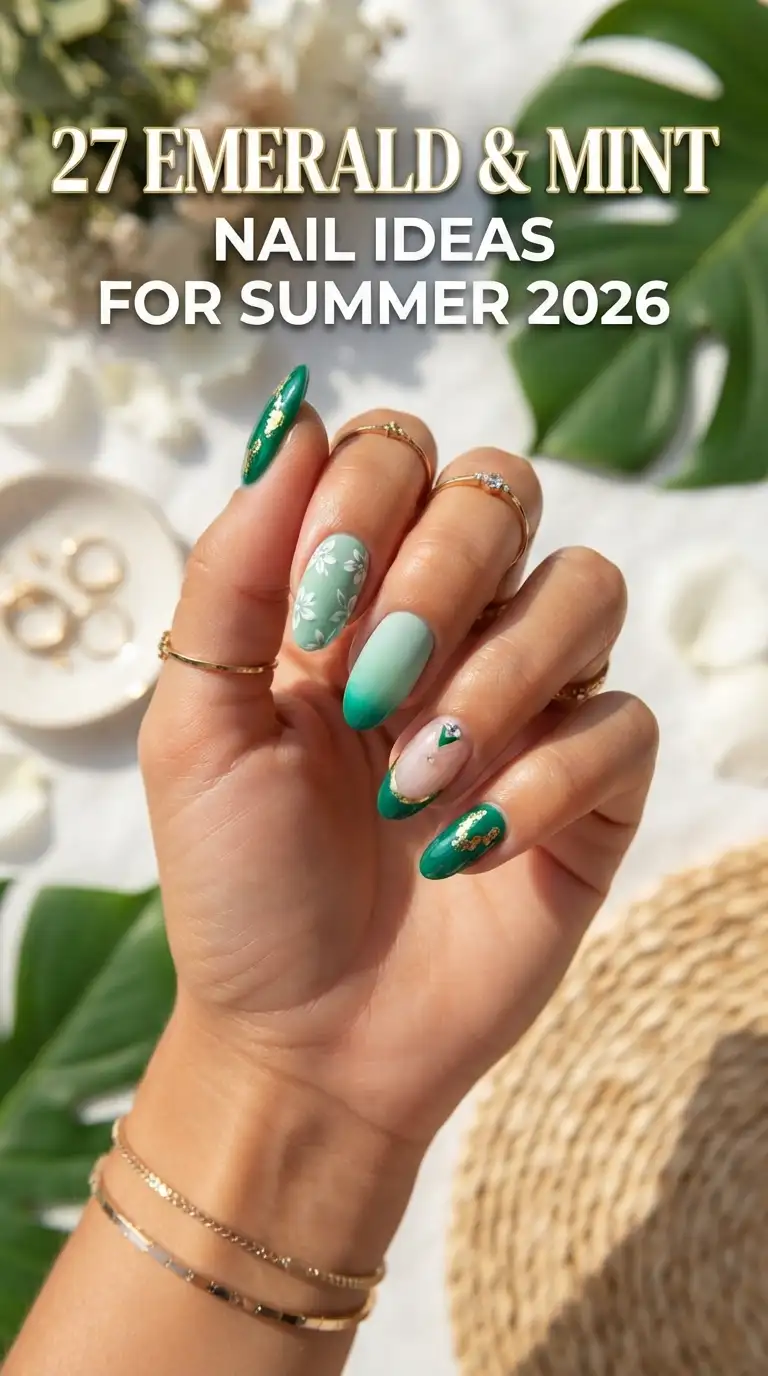 27 Emerald & Mint Nail Ideas for Summer 2026 27 Emerald & Mint Nail Ideas for Summer 2026