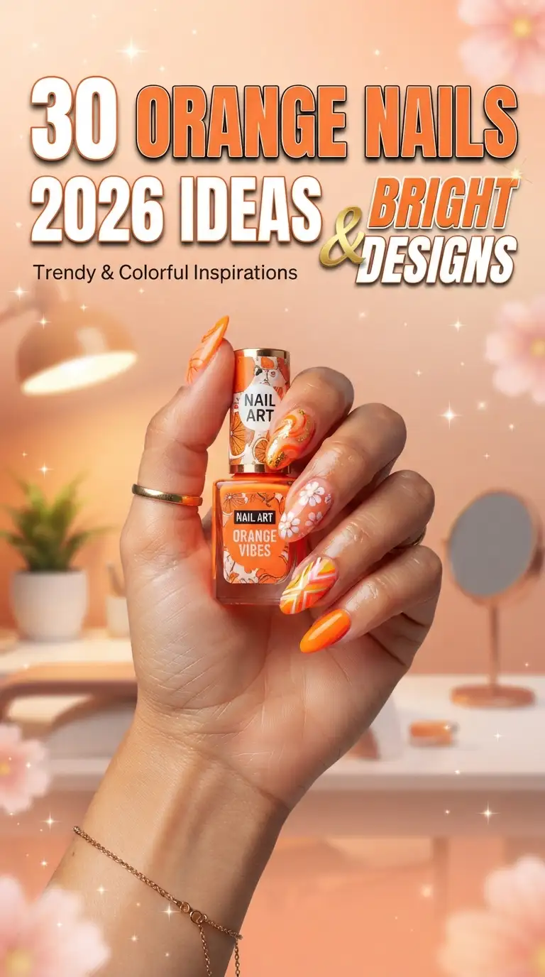 30 Orange Nails 2026 Ideas & Bright Designs 30 Orange Nails 2026 Ideas & Bright Designs