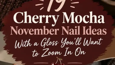 19 Cherry Mocha November Nail Ideas With a Gloss You’ll Want to Zoom In On