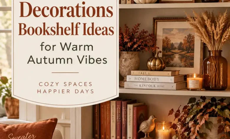 Best Fall Decorations Bookshelf Ideas for Warm Autumn Vibes