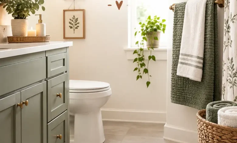 Cozy bathroom rug & towel decor ideas to refresh your space