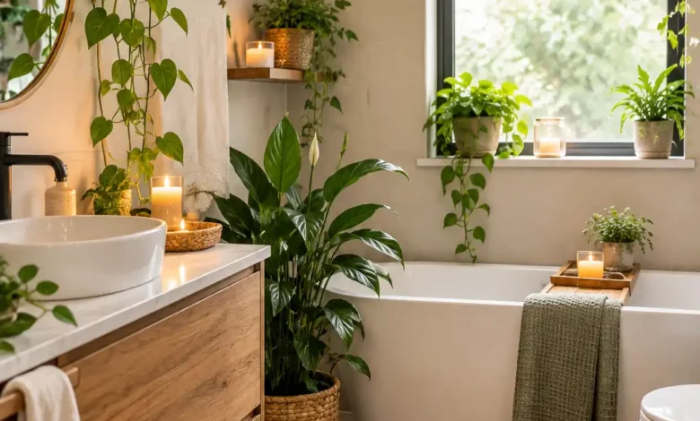 Cozy bathroom with plants tips for a relaxing space