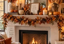 Creative Fall Decorations Mantle Ideas for Cozy Homes