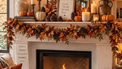 Creative Fall Decorations Mantle Ideas for Cozy Homes