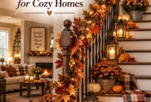 Creative Fall Decorations Stairs Ideas for Cozy Homes