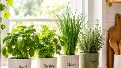 Kitchen window herb garden ideas for small spaces at home