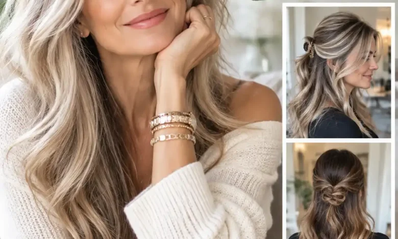Long Hair for Older Women Over 50 Stylish and Easy Ideas