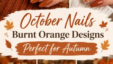 October Nails Burnt Orange Designs Perfect for Autumn
