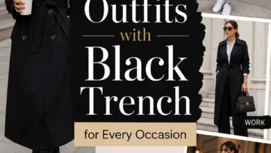 Stylish Outfits with Black Trench for Every Occasion