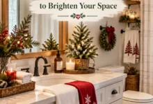Winter/Christmas bathroom decor ideas to brighten your space