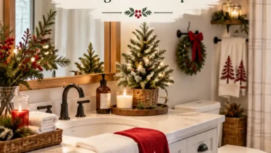 Winter/Christmas bathroom decor ideas to brighten your space Winter/Christmas bathroom decor ideas to brighten your space