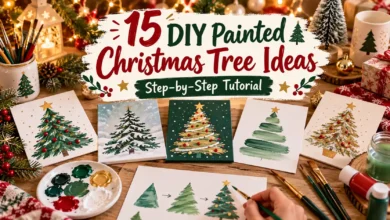 15 DIY Painted Christmas Tree Ideas (Step-by-Step Tutorial)