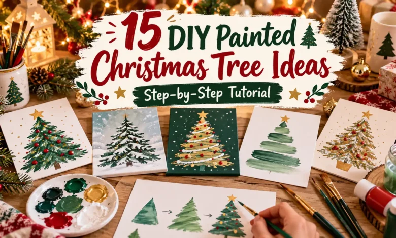 15 DIY Painted Christmas Tree Ideas (Step-by-Step Tutorial)