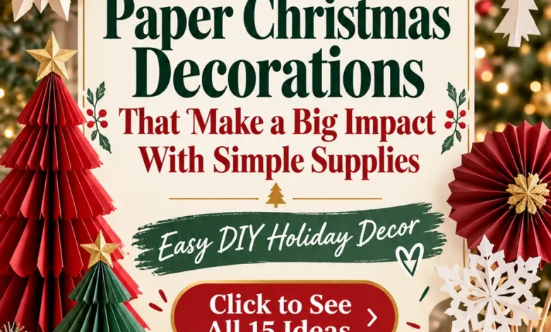 15 Paper Christmas Decorations That Make a Big Impact With Simple Supplies