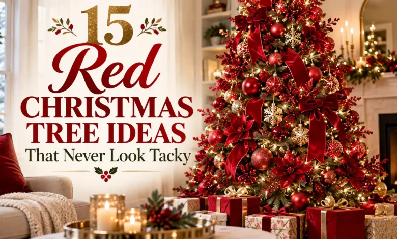 15 Red Christmas Tree Ideas That Never Look Tacky