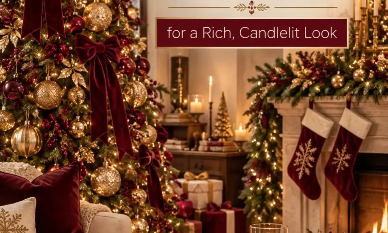 17 Burgundy and Gold Christmas Decor Ideas for a Rich, Candlelit Look 17 Burgundy and Gold Christmas Decor Ideas for a Rich, Candlelit Look