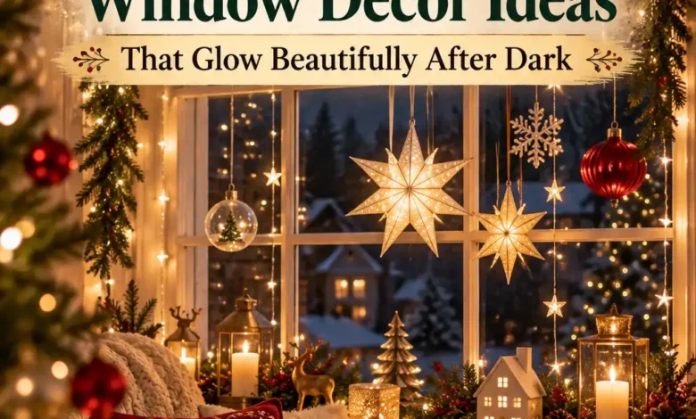 17 Indoor Christmas Window Decor Ideas That Glow Beautifully After Dark