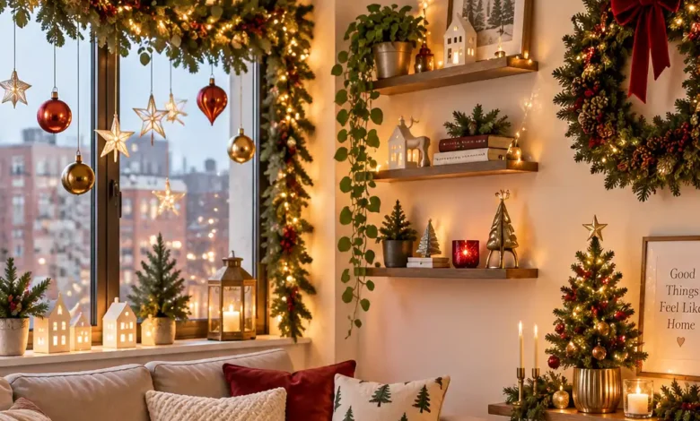 17 Small Apartment Christmas Decor Ideas That Save Precious Floor Space