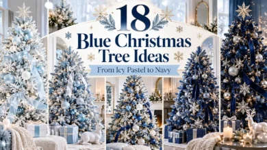 18 Blue Christmas Tree Ideas: From Icy Pastel to Navy